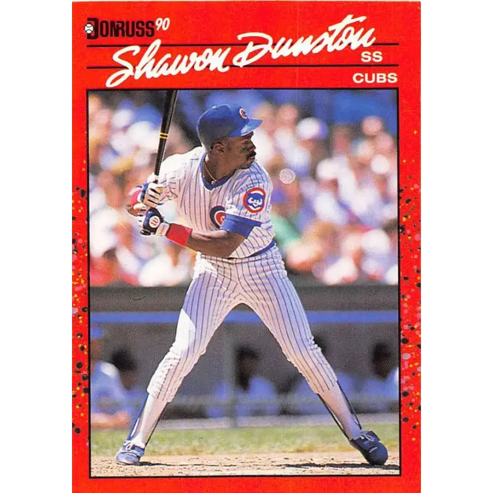 1990 Donruss #49 Shawon Dunston VG-EX Chicago Cubs Baseball Card - Baseball Card Single