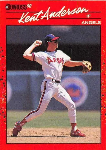 Original gloss Kent Anderson baseball card from 1990 Donruss rookie Angels collection