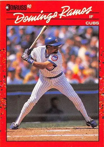 Original gloss Domingo Ramos baseball card from 1990 Donruss NM-MT Cubs
