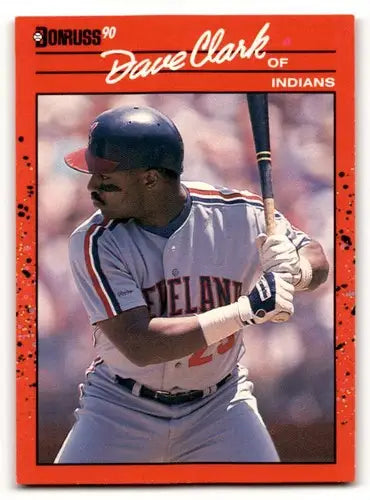 Original gloss Dave Clark Cleveland baseball card from 1990 Donruss Clark Cleveland Indians