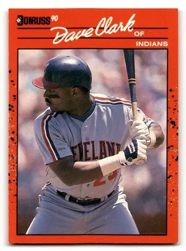 Original gloss 1990 Donruss Dave Clark Cleveland Indians baseball card with ID 57589