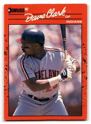 Original gloss 1990 Donruss Dave Clark Cleveland Indians baseball card photographed