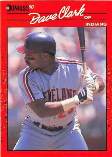 1990 Donruss #492 Dave Clark NM-MT Indians baseball card with original gloss