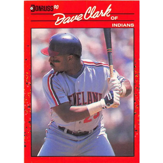 1990 Donruss #492 Dave Clark VG-EX Cleveland Indians Baseball Card - Baseball Card Single