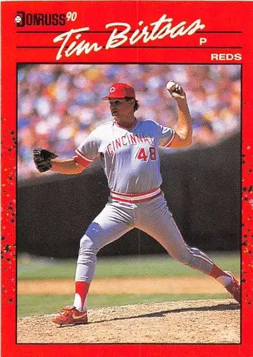 1990 Donruss #493 Tim Birtsas NM-MT Reds - Baseball Card Single