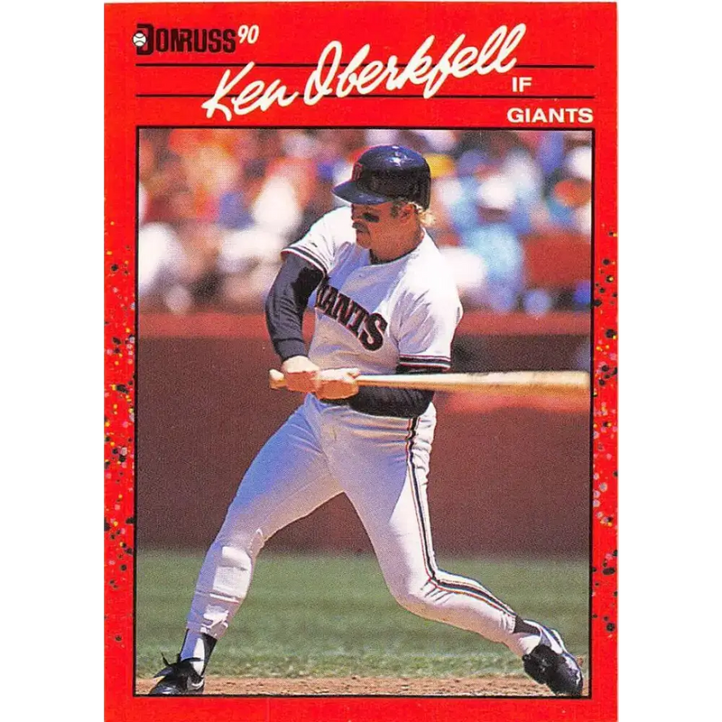 1990 Donruss #494 Ken Oberkfell VG-EX San Francisco Giants Baseball Card - Baseball Card Single