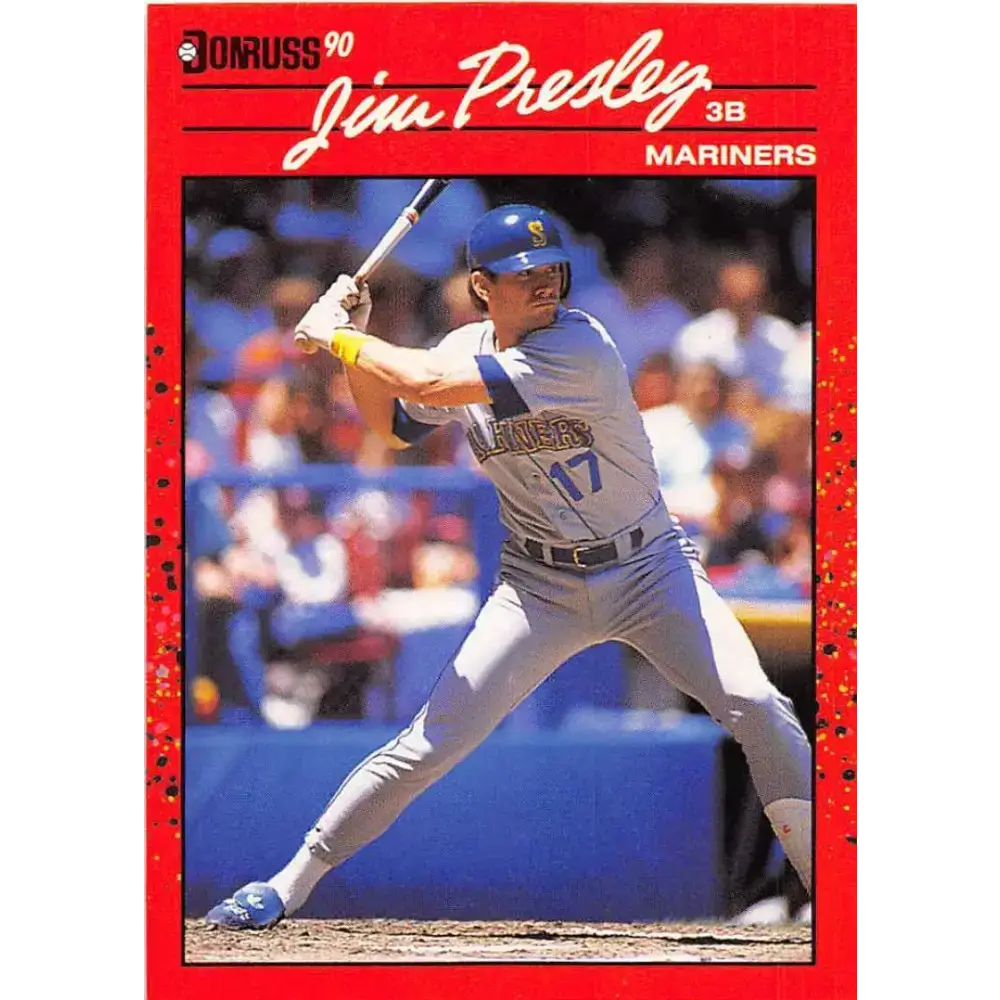 1990 Donruss #497 Jim Presley VG-EX Seattle Mariners Baseball Card - Baseball Card Single