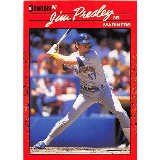 1990 Donruss #497 Jim Presley VG-EX Seattle Mariners Baseball Card - Baseball Card Single