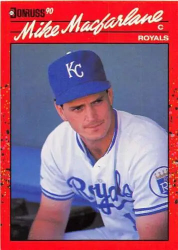 1990 Donruss #498 Mike Macfarlane NM-MT Royals original gloss baseball card