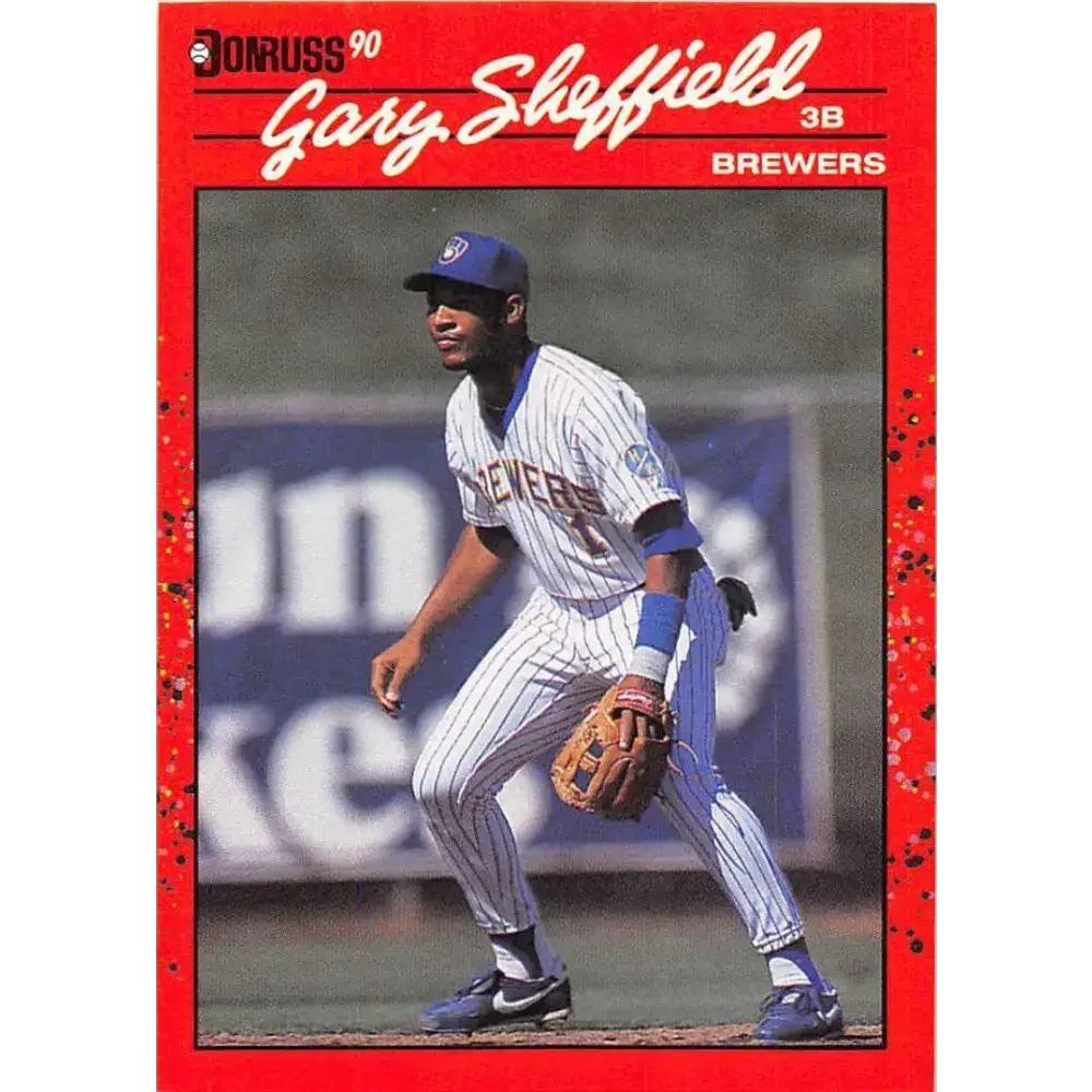 1990 Donruss #501 Gary Sheffield VG-EX Milwaukee Brewers Baseball Card - Baseball Card Single