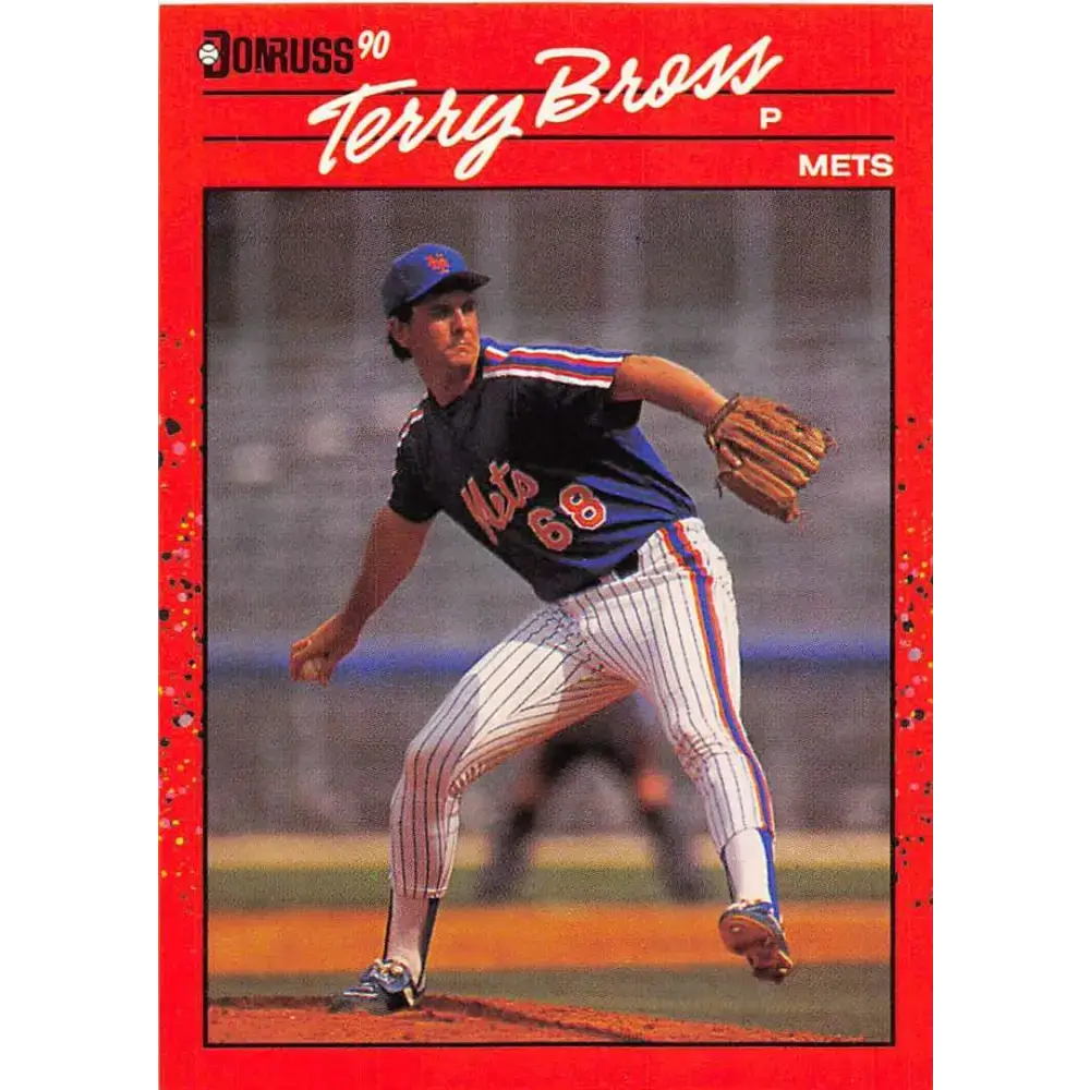 1990 Donruss #502 Terry Bross VG-EX RC Rookie New York Mets Baseball Card - Baseball Card Single