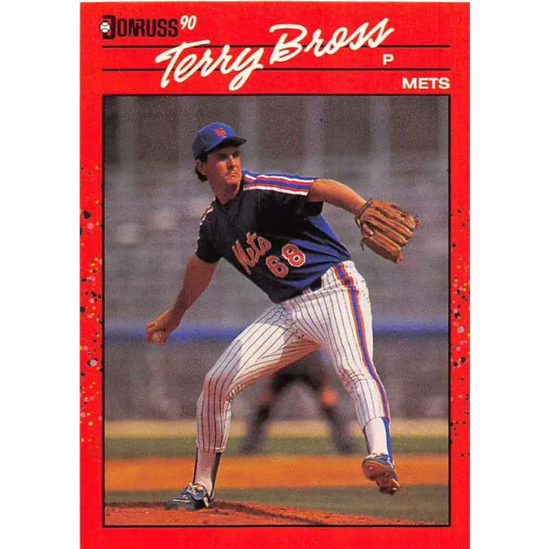 1990 Donruss #502 Terry Bross VG-EX RC Rookie New York Mets Baseball Card - Baseball Card Single