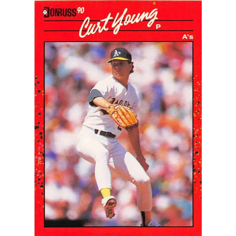 1990 Donruss #505 Curt Young VG-EX Oakland Athletics Baseball Card - Baseball Card Single
