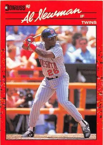 Al Newman baseball card 1990 Donruss #506 NM-MT with original gloss Twins memorabilia