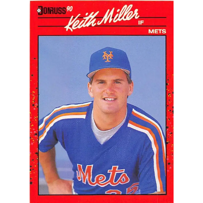 1990 Donruss #507 Keith Miller VG-EX New York Mets Baseball Card - Baseball Card Single