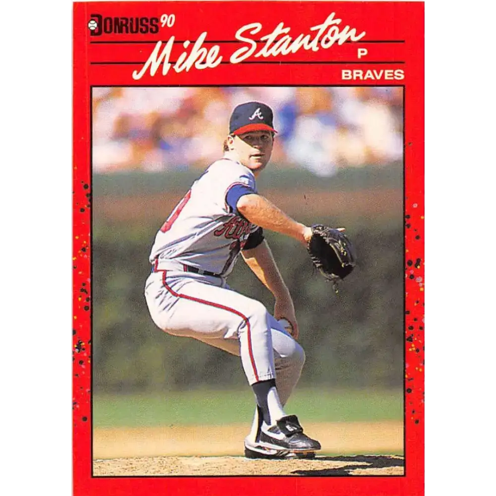 1990 Donruss #508 Mike Stanton VG-EX RC Rookie Atlanta Braves Baseball Card - Baseball Card Single