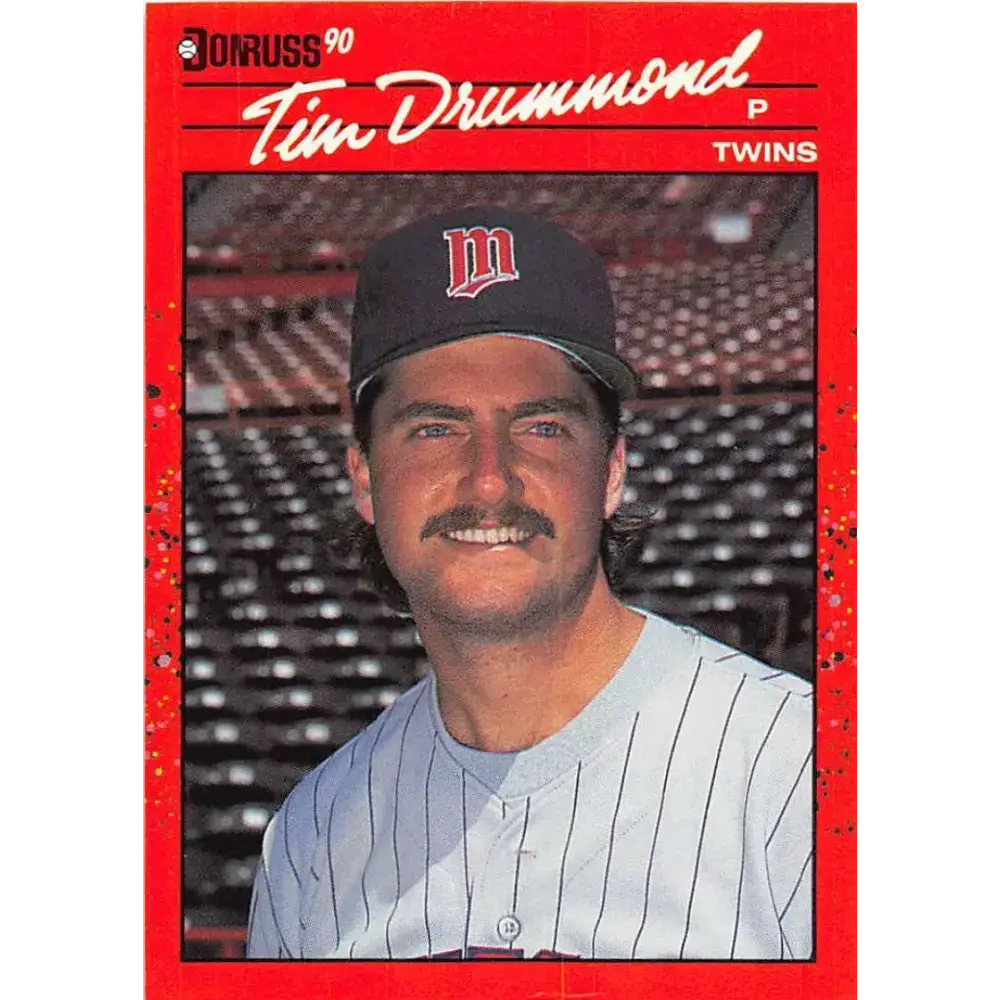 1990 Donruss #510 Tim Drummond VG-EX RC Rookie Minnesota Twins Baseball Card - Baseball Card Single