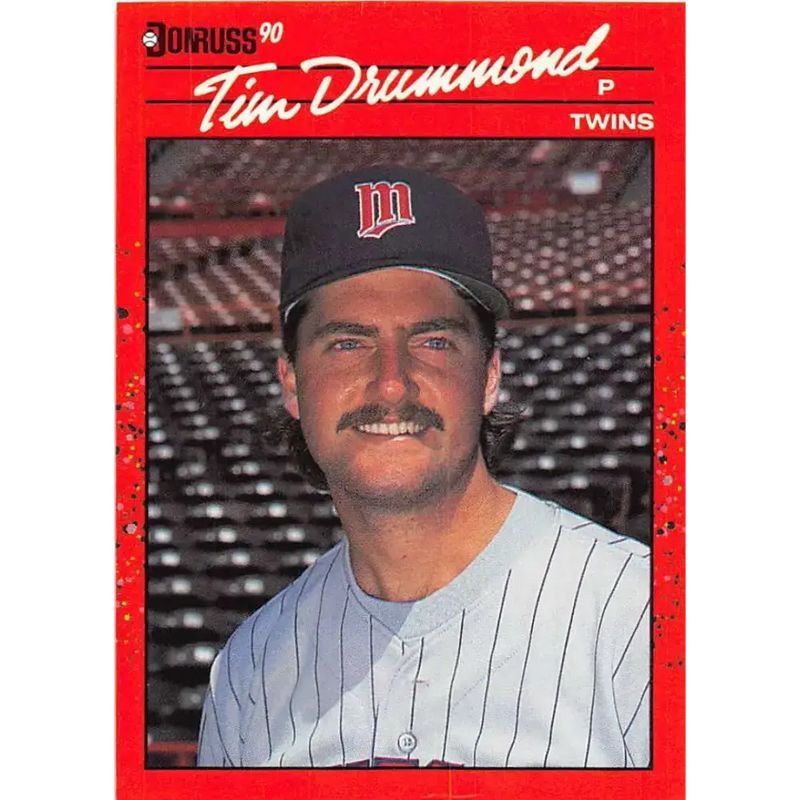 1990 Donruss #510 Tim Drummond VG-EX RC Rookie Minnesota Twins Baseball Card - Baseball Card Single