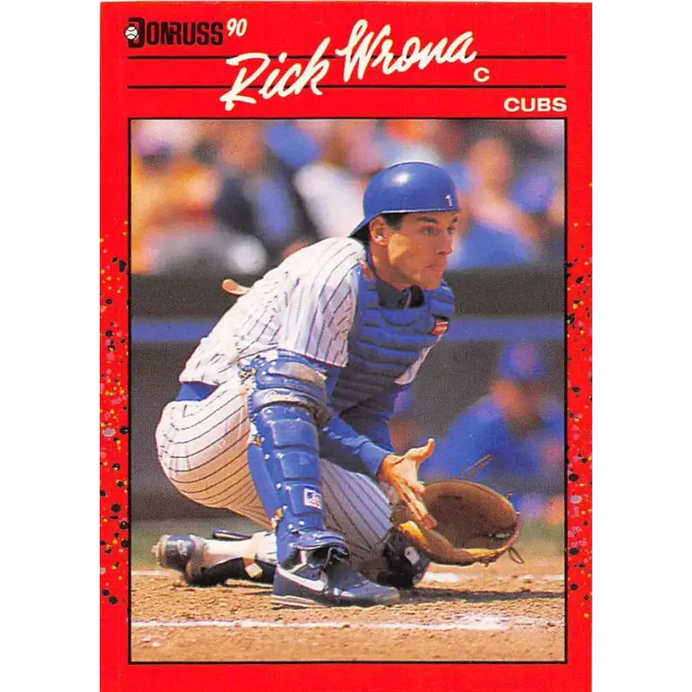 1990 Donruss #512 Rick Wrona VG-EX Chicago Cubs Baseball Card - Baseball Card Single