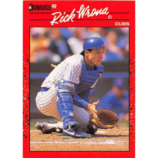 1990 Donruss #512 Rick Wrona VG-EX Chicago Cubs Baseball Card - Baseball Card Single