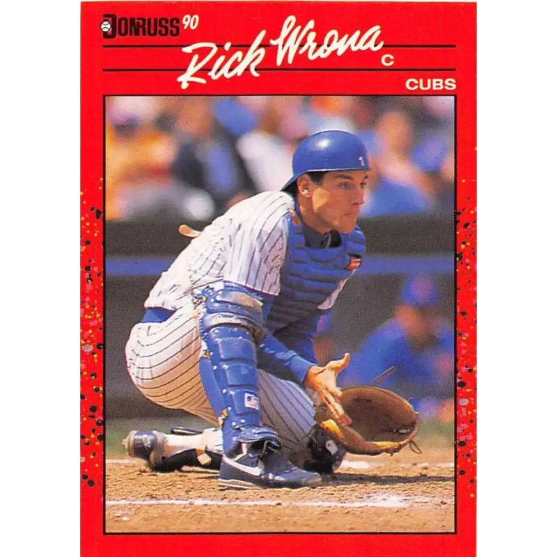 1990 Donruss #512 Rick Wrona VG-EX Chicago Cubs Baseball Card - Baseball Card Single
