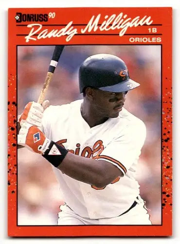 Randy Milligan Baltimore Orioles baseball card from 1990 Donruss #519 with EX condition