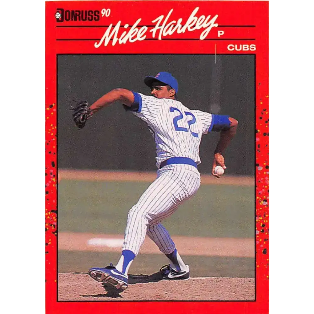 1990 Donruss #522 Mike Harkey VG-EX Chicago Cubs Baseball Card - Baseball Card Single