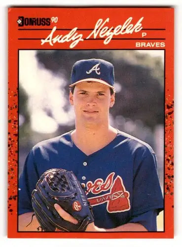 1990 Donruss #523 Andy Nezelek Atlanta Braves Baseball Cards ID:52772 - Baseball Card Single