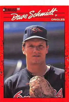 1990 Donruss #524 Dave Schmidt baseball card in original gloss, NM Orioles collectible