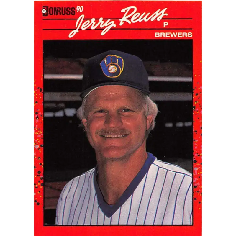 1990 Donruss #528 Jerry Reuss VG-EX Milwaukee Brewers Baseball Card - Baseball Card Single