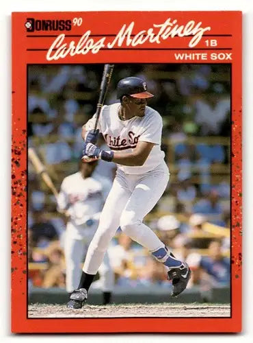 Original gloss Chicago White Sox Carlos Martinez baseball card from 1990 Donruss #531