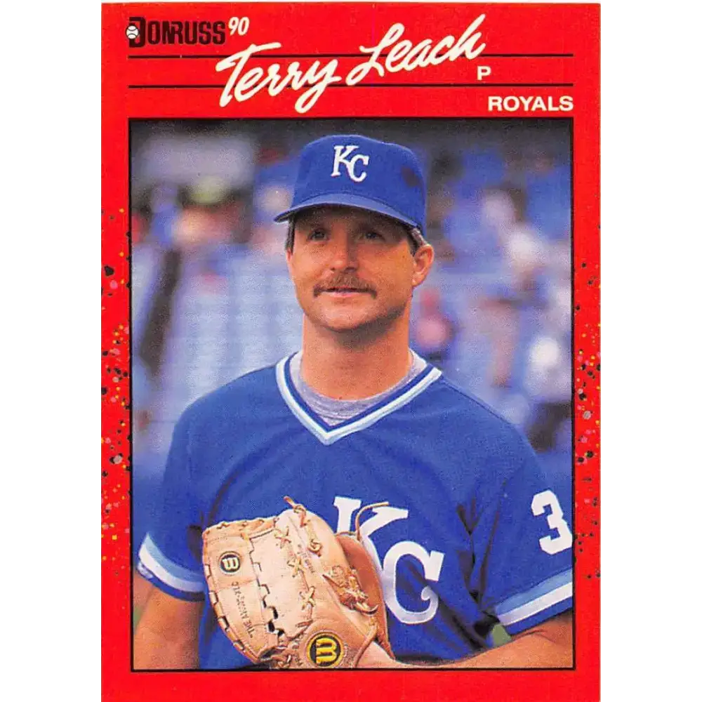 1990 Donruss #534 Terry Leach VG-EX Kansas City Royals Baseball Card - Baseball Card Single