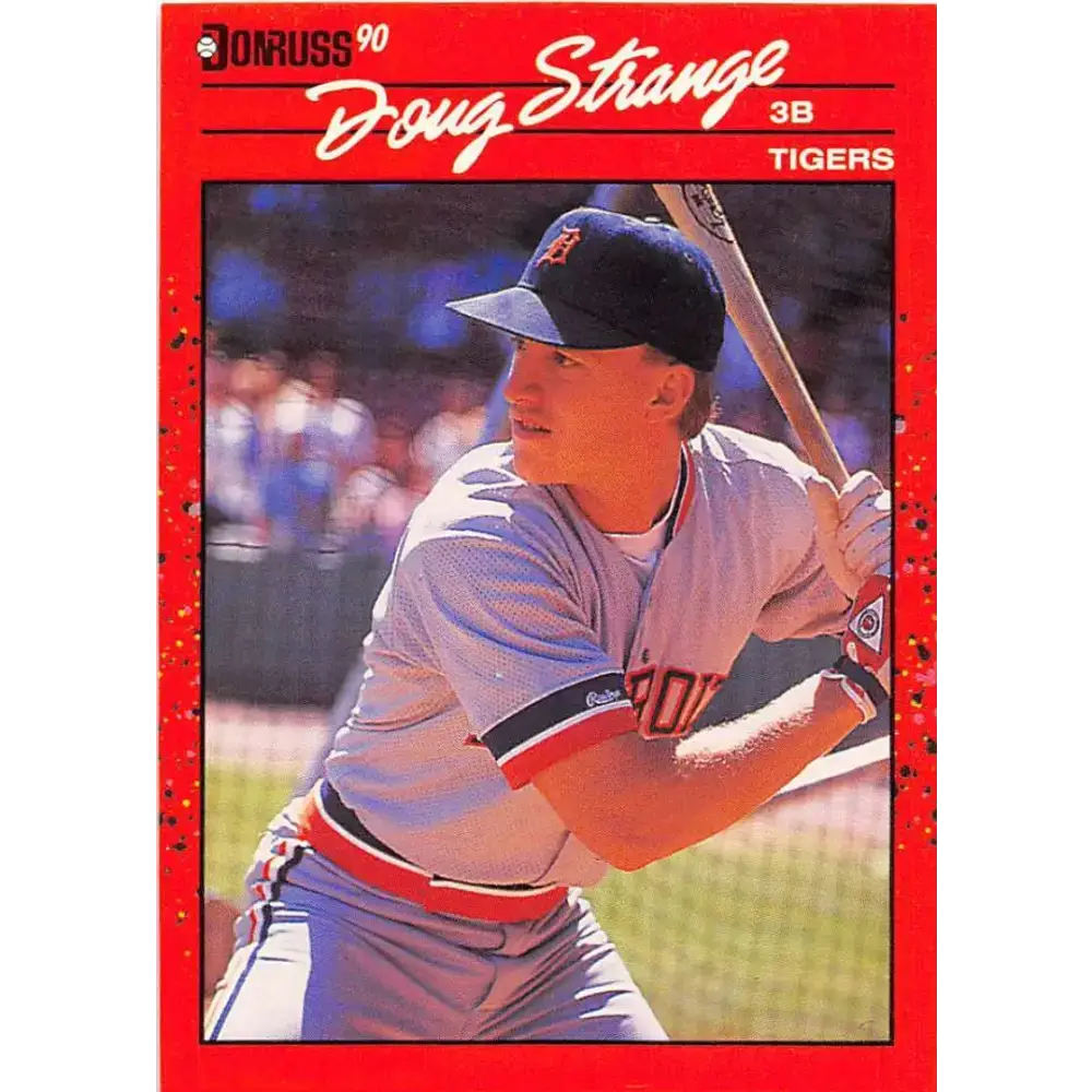 1990 Donruss #535 Doug Strange VG-EX RC Rookie Detroit Tigers Baseball Card - Baseball Card Single