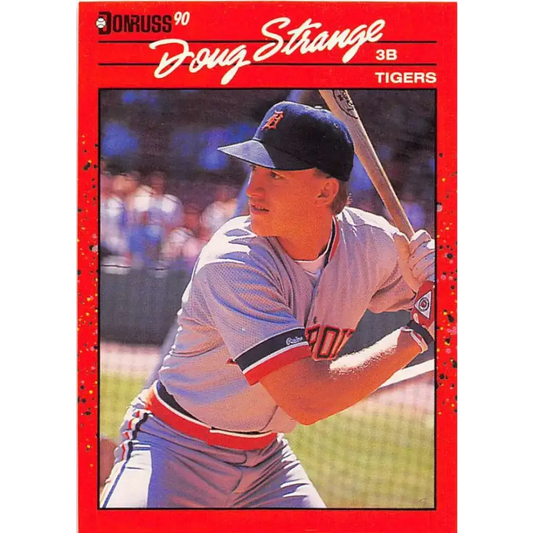 1990 Donruss #535 Doug Strange VG-EX RC Rookie Detroit Tigers Baseball Card - Baseball Card Single