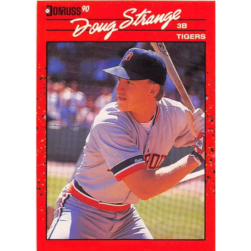 1990 Donruss #535 Doug Strange VG-EX RC Rookie Detroit Tigers Baseball Card - Baseball Card Single