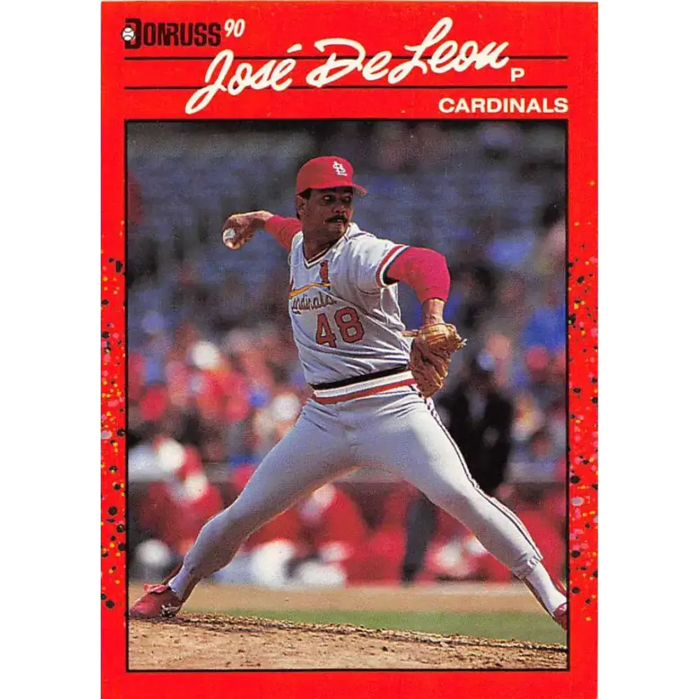 1990 Donruss #536 Jose DeLeon VG-EX St. Louis Cardinals Baseball Card - Baseball Card Single