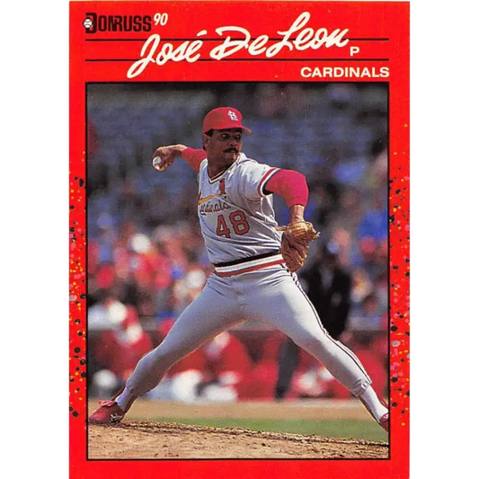 1990 Donruss #536 Jose DeLeon VG-EX St. Louis Cardinals Baseball Card - Baseball Card Single