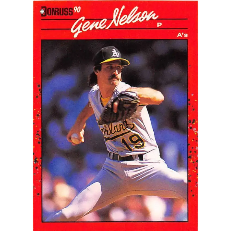 1990 Donruss #540 Gene Nelson VG-EX Oakland Athletics Baseball Card - Baseball Card Single