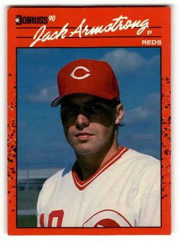 Jack Armstrong Cincinnati Reds baseball card from 1990 Donruss series