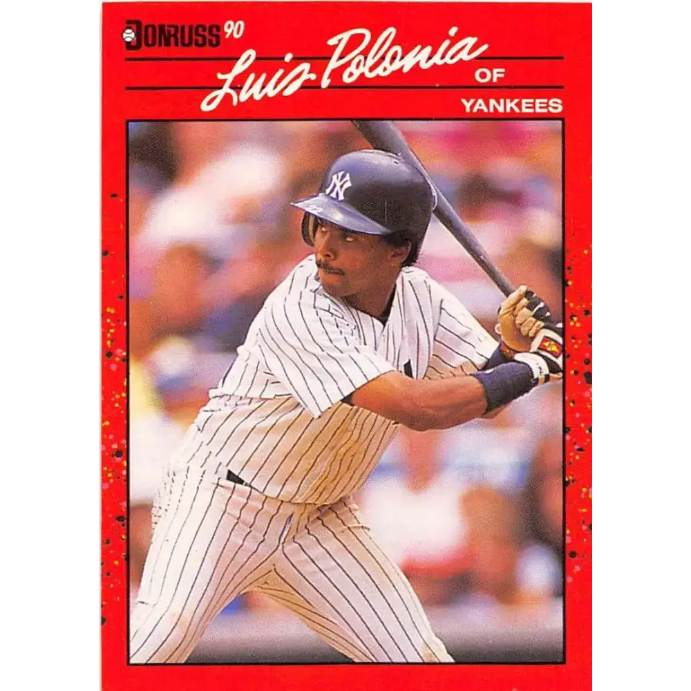 1990 Donruss #547 Luis Polonia VG-EX New York Yankees Baseball Card - Baseball Card Single