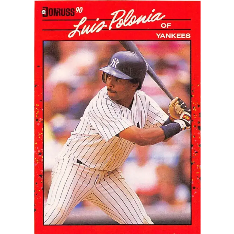 1990 Donruss #547 Luis Polonia VG-EX New York Yankees Baseball Card - Baseball Card Single