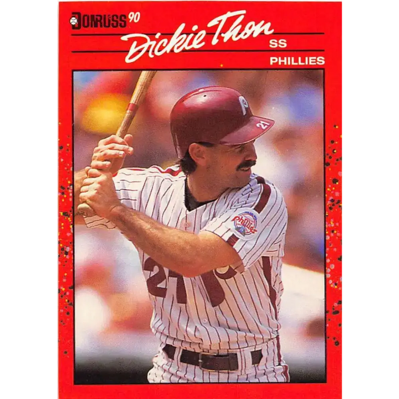 1990 Donruss #549 Dickie Thon VG-EX Philadelphia Phillies Baseball Card - Baseball Card Single