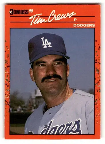 1990 Donruss #550 Tim Crews Los Angeles Dodgers Baseball Cards EX/NM ID:54697 - Baseball Card Single