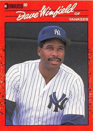 Original gloss 1990 Donruss Dave Winfield baseball card NM-MT Yankees