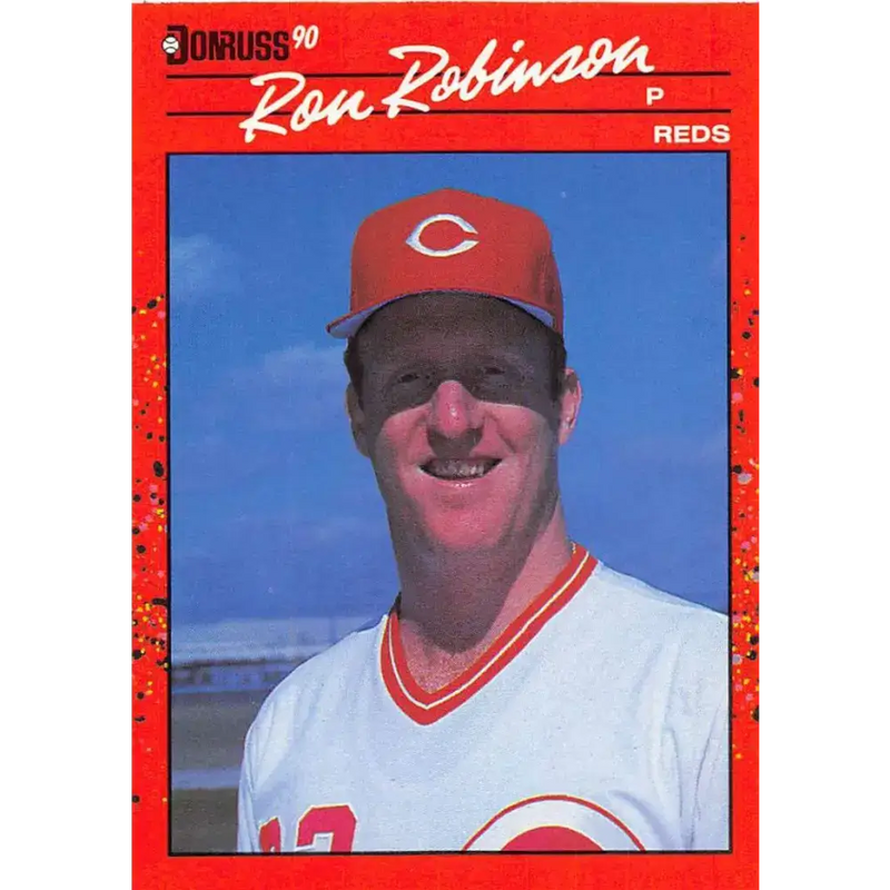 1990 Donruss #553 Ron Robinson VG-EX Cincinnati Reds Baseball Card - Baseball Card Single