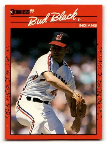 Original gloss Bud Black Cleveland baseball card from 1990 Donruss #556 black Cleveland Indians