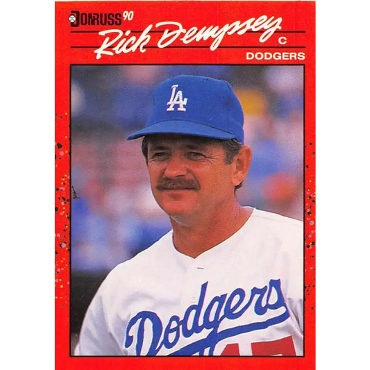 1990 Donruss #557 Rick Dempsey VG-EX Los Angeles Dodgers Baseball Card - Baseball Card Single