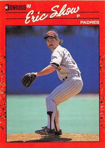 Original gloss 1990 Donruss Eric Show baseball card NM-MT Padres simply Sandoval