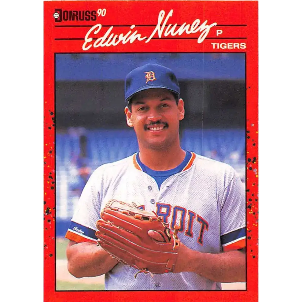 1990 Donruss #563 Edwin Nunez VG-EX Detroit Tigers Baseball Card - Baseball Card Single