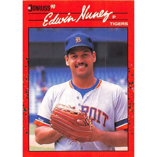 1990 Donruss #563 Edwin Nunez VG-EX Detroit Tigers Baseball Card - Baseball Card Single